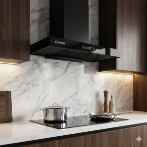 CAMPANA  ELDOM 90 CM ISLA NEGRO              > JY-TB9017C