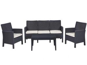 JUEGO DE JARDIN NOVA 3+1+1+ MESA ANTH GRIS OSCURO