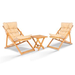 JUEGO DE JARDIN FLEX SUNBED 1+1 MARRON