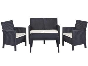 JUEGO DE JARDIN NOVA 2+1+1+ MESA ANTH GRIS OSCURO
