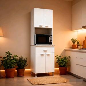 KIT DE COCINA 4 PTAS 1 CAJ. CORR.METAL.  BLANCO  K41