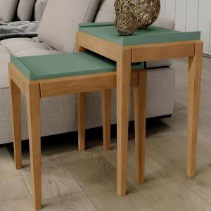 KIT MESA (X2) MILAO VERDE/MADERA> 2910VEF