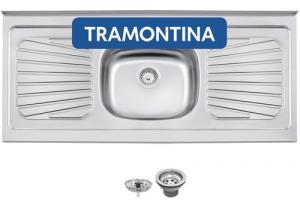 MESADA TRAMONTINA AISI 430 PILETA CENTRAL 120X52