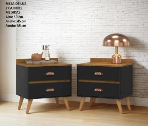 MESA DE LUZ 2C MADERO NEGRO/NATU NATMA>MDM 50655