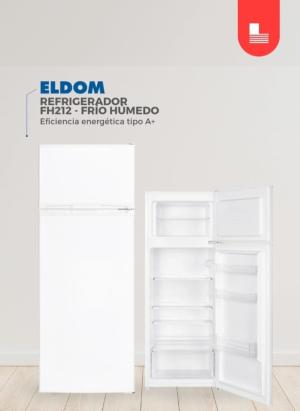 REFRIG. ELDOM FH 212 (212 LT) 2 PTA FRIO HUMEDO BLANCA