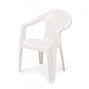SILLA PLASTICO BLANCO CEM C/POSABRAZOS