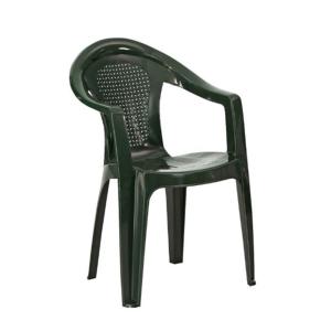 SILLA PLASTICO VERDE CEM C/POSABRAZOS