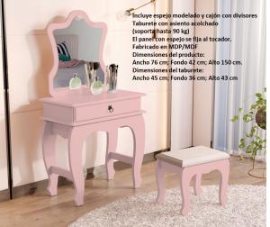 TOCADOR BABY JB 7200 LUXO ROSA > NAT17558